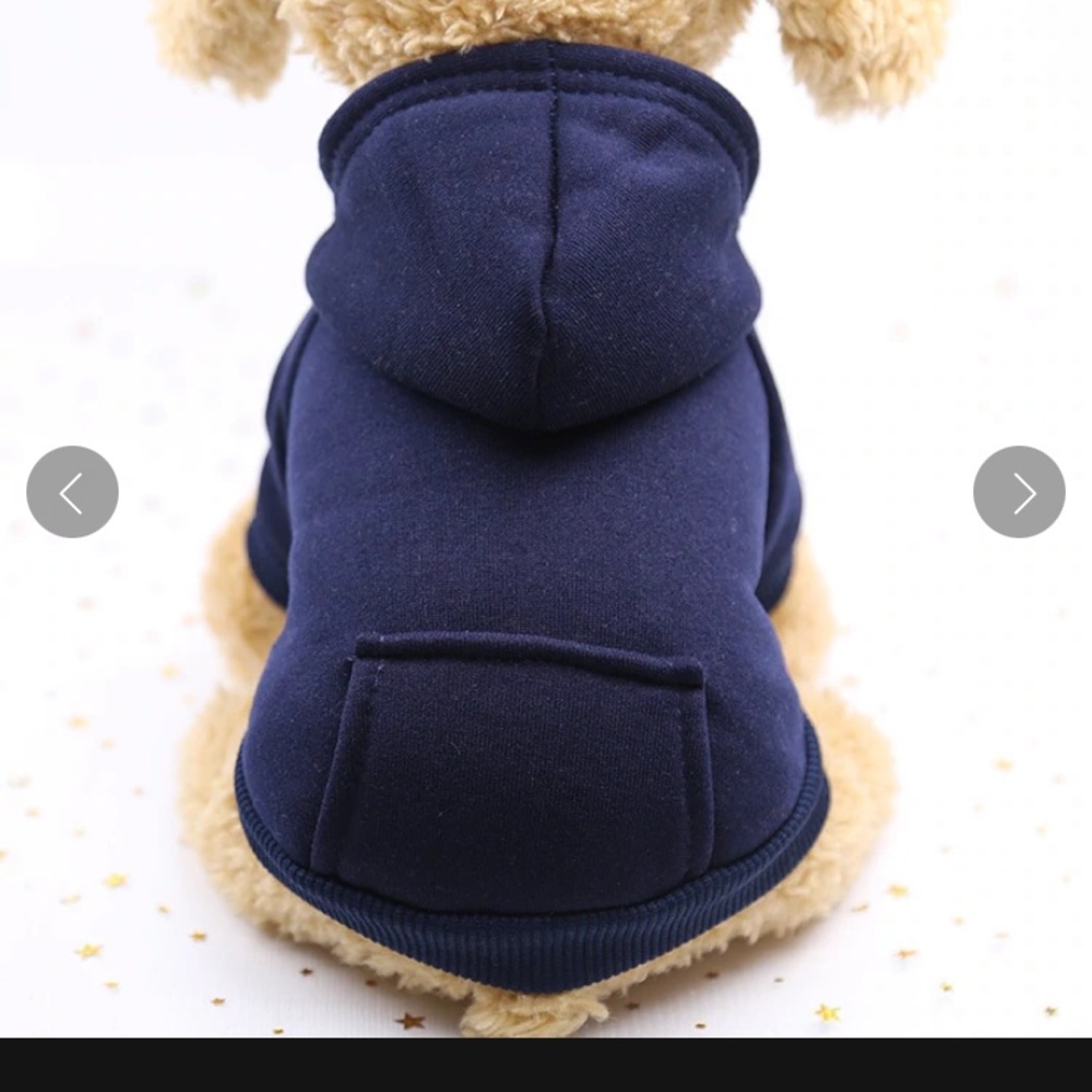 NWT Navy Blue Dog Hoodie Sweatshirt Sweater